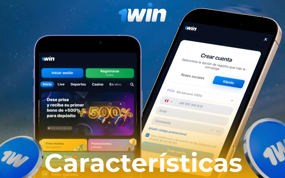 La aplicación móvil 1Win tiene características clave